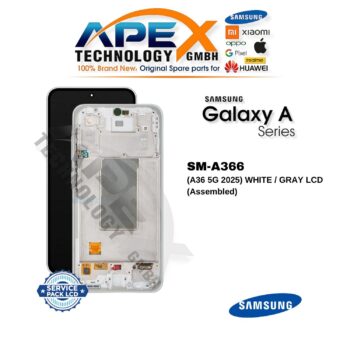 Samsung Galaxy A36 5G (SM-A366) Display LCD - Bianco / Grigio (Assemblato) – GH82-36841B