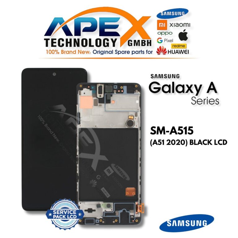 Samsung Galaxy A51 (SM-A515) LCD-Display - Schwarz (Service Pack) – GH82-21680A