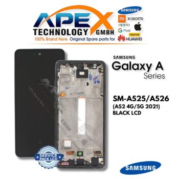 Samsung Galaxy A52 4G/5G (SM-A525/A526) Display LCD - Nero (Service Pack) – GH82-25524A