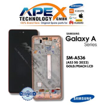Samsung Galaxy A53 5G (SM-A536) Display LCD - Oro/peach (Service Pack) – GH82-28024D