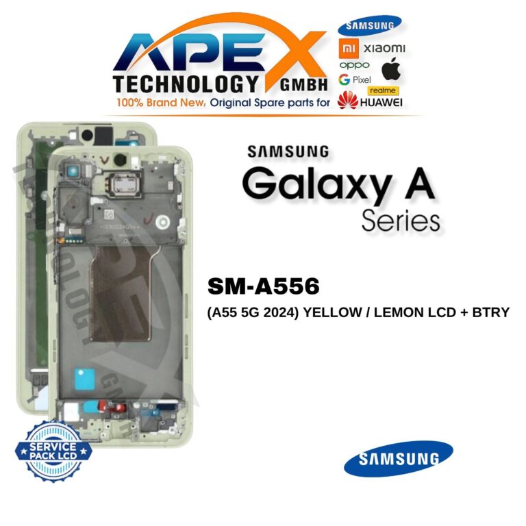 Samsung Galaxy A55 5G (SM-A556) Ecrã LCD - Amarelo / Lemon (Service Pack) – GH82-34307D