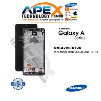 Samsung Galaxy A72 4G/5G (SM-A725/A726) Display LCD - Nero (Service Pack) – GH82-25541A