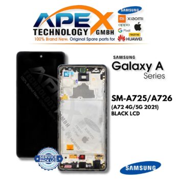 Samsung Galaxy A72 4G/5G (SM-A725/A726) Display LCD - Nero (Service Pack) – GH82-25624A