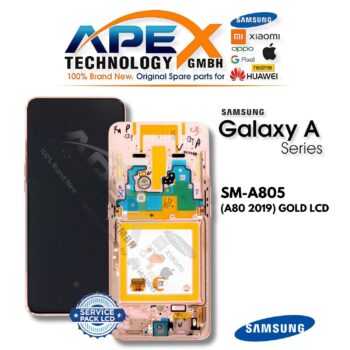 Samsung Galaxy A80 (SM-A805) Display LCD - Oro (Service Pack) – GH82-20348C