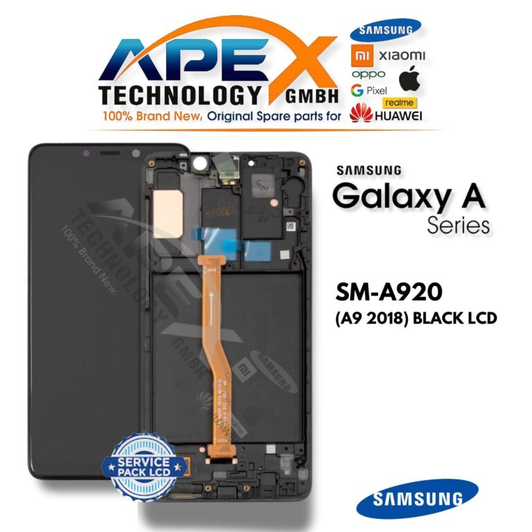 Samsung Galaxy A9 (SM-A920) Ecrã LCD - Preto (Service Pack) – GH82-18308A
