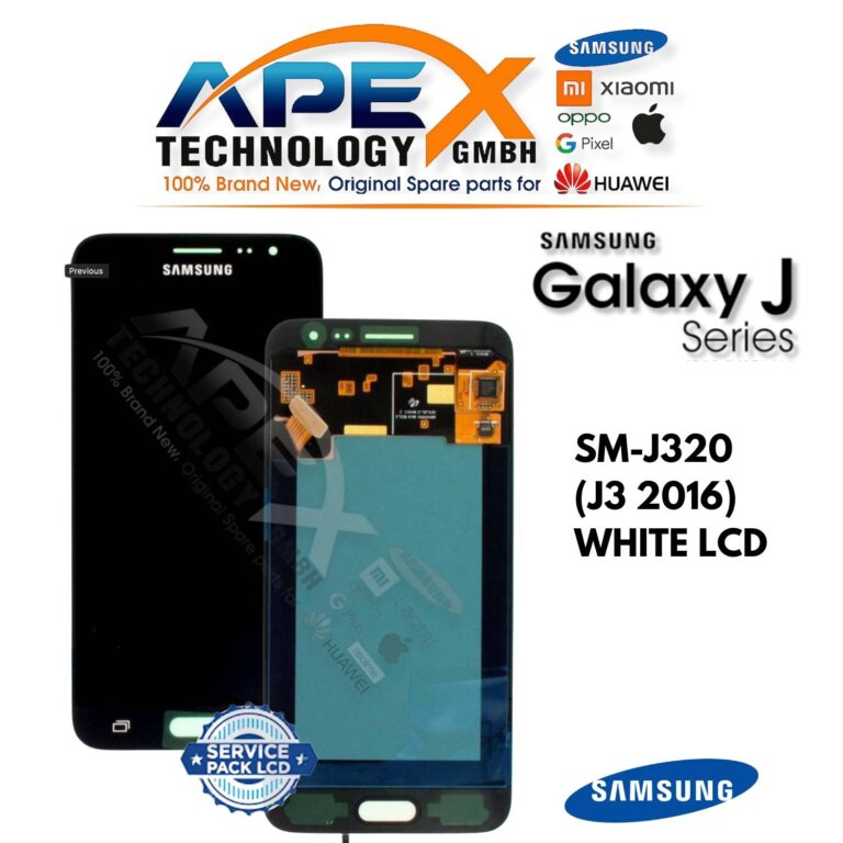 Samsung Galaxy J3 (SM-J320) LCD-Display - Weiß (Service Pack) – GH97-18414A
