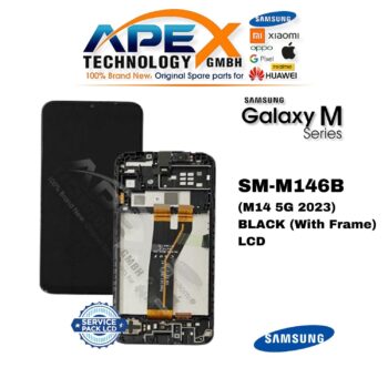 Samsung Galaxy M14 5G (SM-M146B) Ecrã LCD - Preto (com moldura) (Service Pack) – GH82-31347A