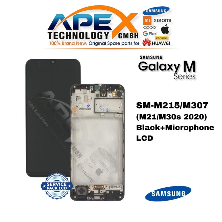 Samsung Galaxy M21/M30s (SM-M215/M307) Display LCD - Nero + Microphone (Service Pack) – GH82-22509A