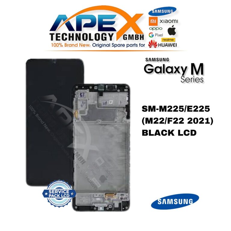 Samsung Galaxy M22/F22 (SM-M225/E225) Ecrã LCD - Preto (Service Pack) – GH82-26153A