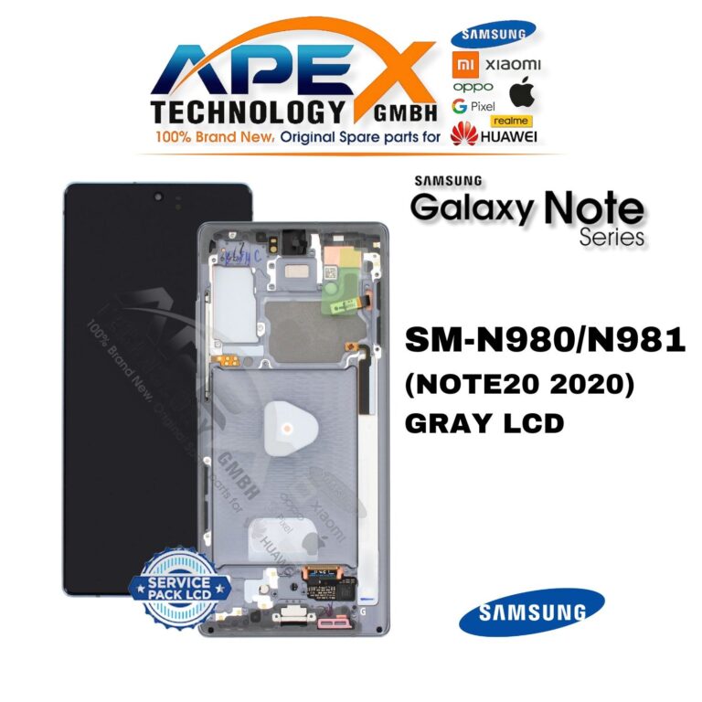 Samsung Galaxy NOTE20 (SM-N980/N981) Ecrã LCD - Cinzento (Service Pack) – GH82-23495A