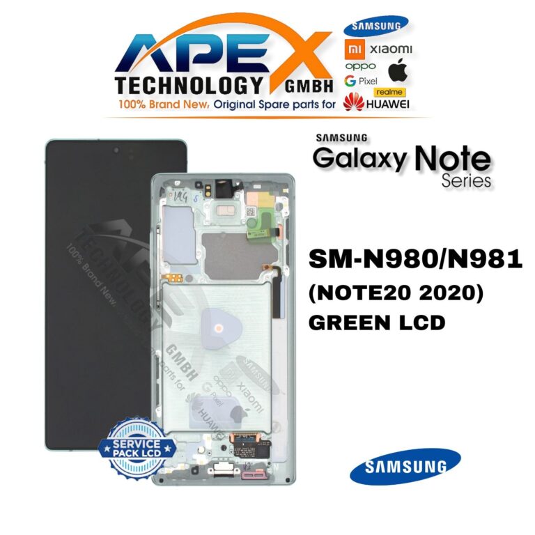 Samsung Galaxy NOTE20 (SM-N980/N981) Ecrã LCD - Verde (Service Pack) – GH82-23495C