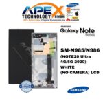 Samsung Galaxy NOTE20 Ultra 4G/5G (SM-N985/N986) LCD Screen Display - White (no Camera) (Service Pack) – GH82-31458C