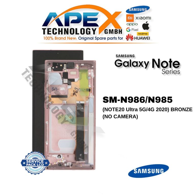 Samsung Galaxy NOTE20 Ultra 5G/4G (SM-N986/N985) Écran LCD - Bronze (sans caméra) (Service Pack) – GH82-31453D