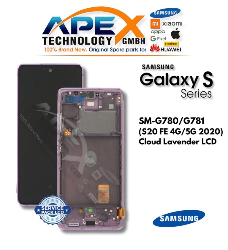 Samsung Galaxy S20 FE 4G/5G (SM-G780/G781) Écran LCD - Cloud Lavender (Service Pack) – GH82-24220C
