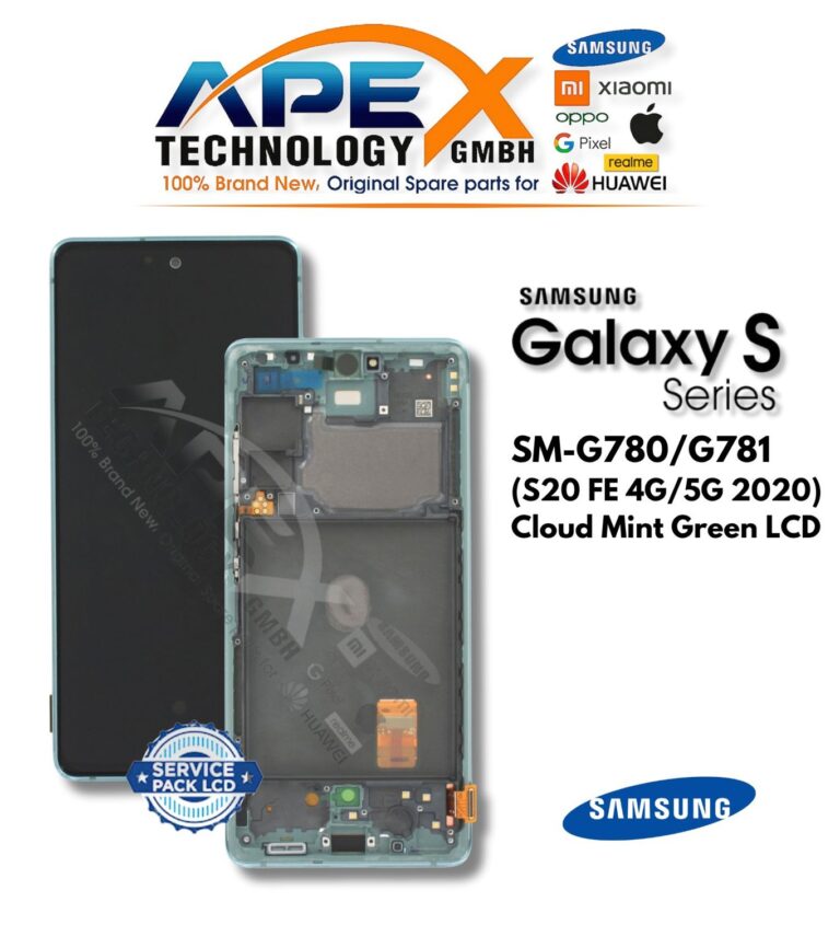 Samsung Galaxy S20 FE 4G/5G (SM-G780/G781) Pantalla LCD - Cloud Mint Green (Service Pack) – GH82-24220D