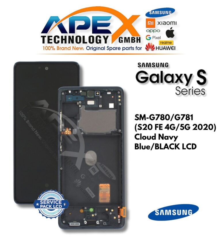 Samsung Galaxy S20 FE 4G/5G (SM-G780/G781) Écran LCD - Cloud Navy Blue/noir (Service Pack) – GH82-24220A