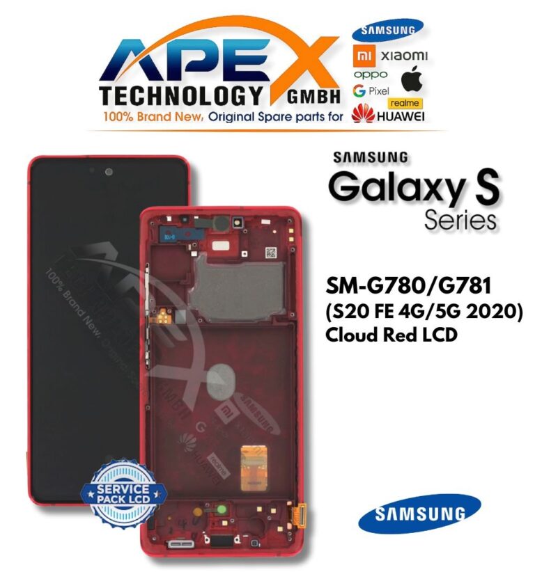 Samsung Galaxy S20 FE 4G/5G (SM-G780/G781) Écran LCD - Cloud Red (Service Pack) – GH82-24220E