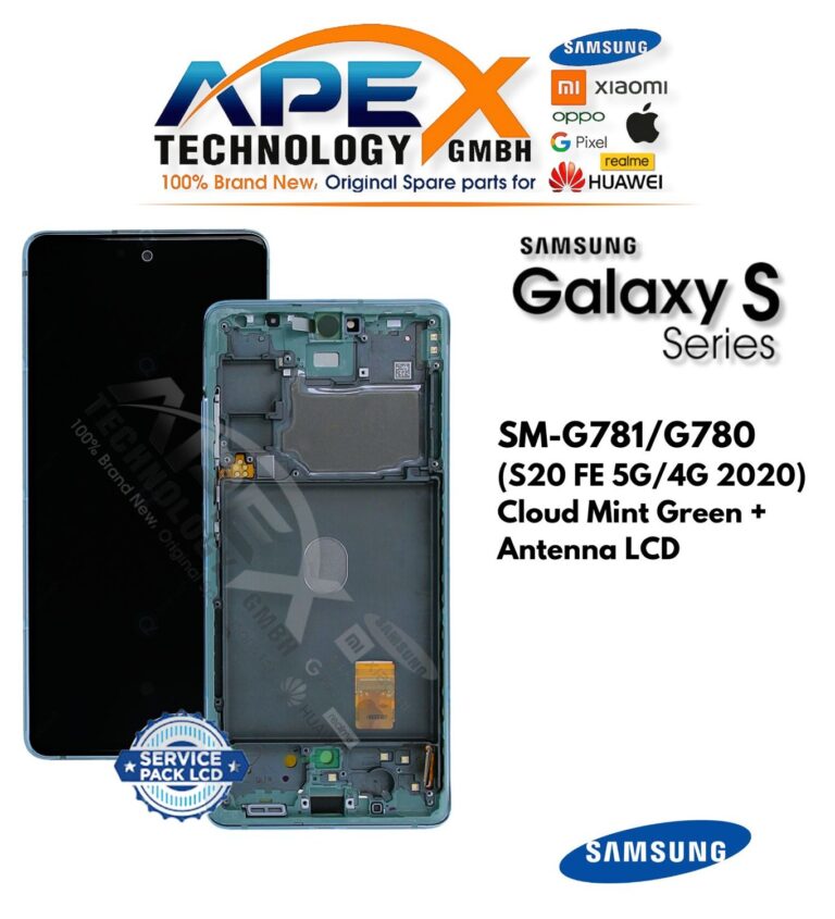 Samsung Galaxy S20 FE 5G/4G (SM-G781/G780) Display LCD - Cloud Mint Green + Antenna (Service Pack) – GH82-24214D