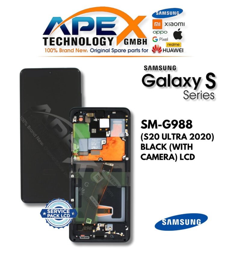 Samsung Galaxy S20 ULTRA (SM-G988) Display LCD - Nero (con fotocamera) (Service Pack) – GH82-22327A