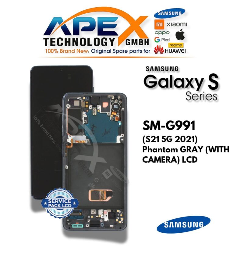 Samsung Galaxy S21 5G (SM-G991) Ecrã LCD - Phantom Gray (com câmara) (Service Pack) – GH82-24544A