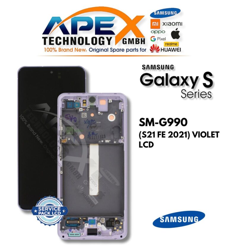 Samsung Galaxy S21 FE (SM-G990) LCD-Display - Violett (Service Pack) – GH82-26414D