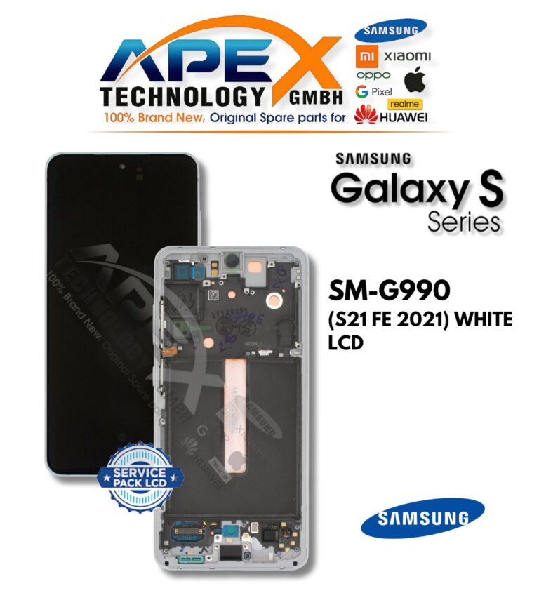 Samsung Galaxy S21 FE (SM-G990) LCD Screen Display - White (Service Pack) – GH82-26414B