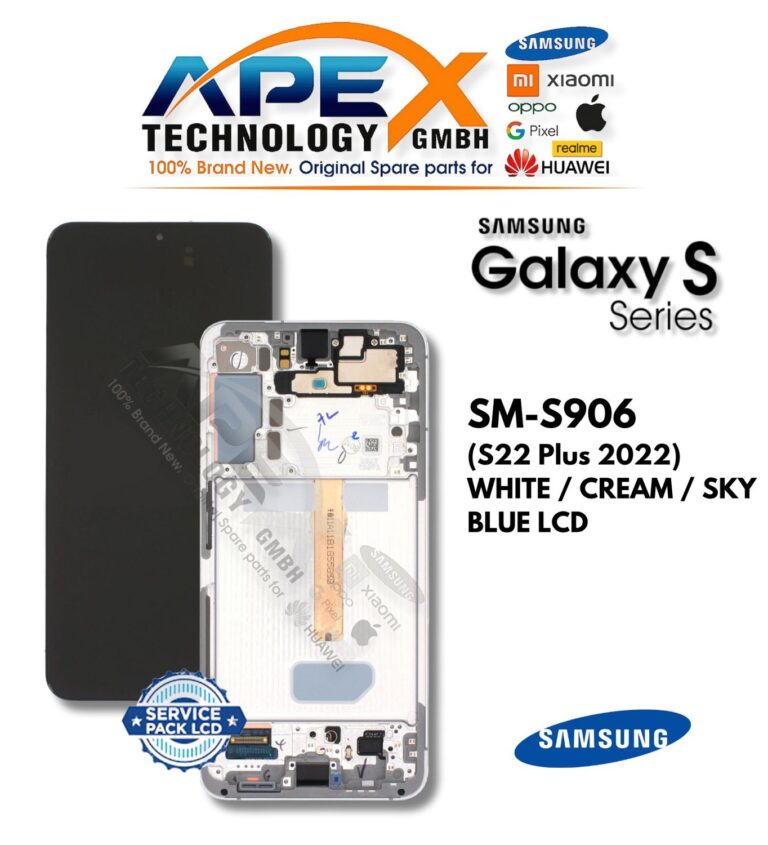 Samsung Galaxy S22 Plus (SM-S906) Ecrã LCD - Branco / Cream / Azul-céu (Service Pack) – GH82-27500B