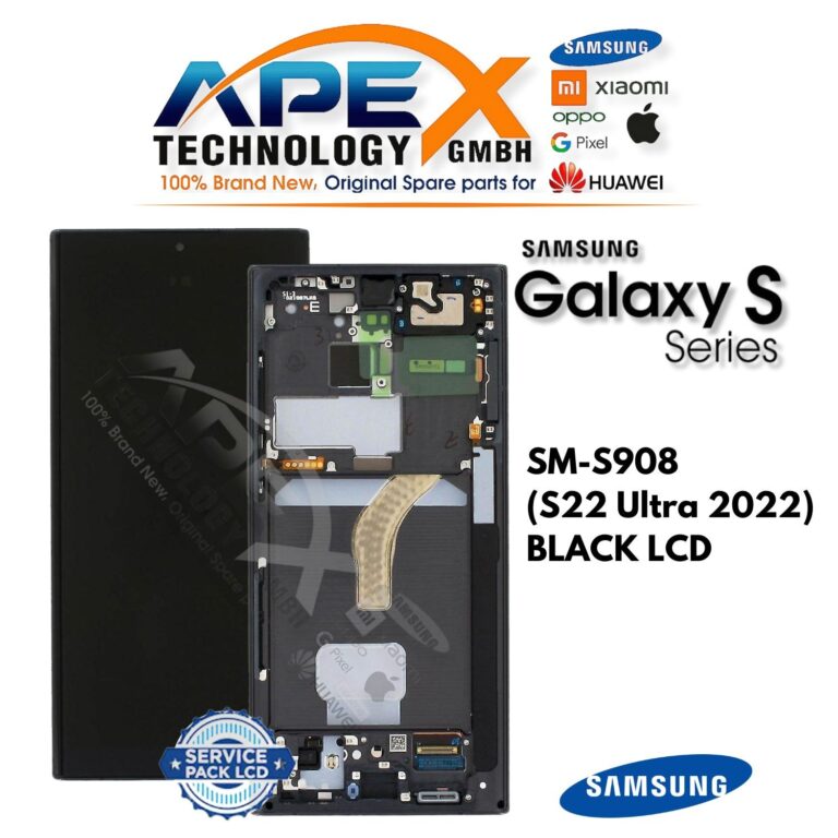 Samsung Galaxy S22 Ultra (SM-S908) LCD-Display - Schwarz (Service Pack) – GH82-27488A