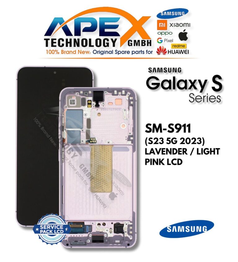 Samsung Galaxy S23 5G (SM-S911) Display LCD - Lavender / Rosa chiaro (Service Pack) – GH82-30480D