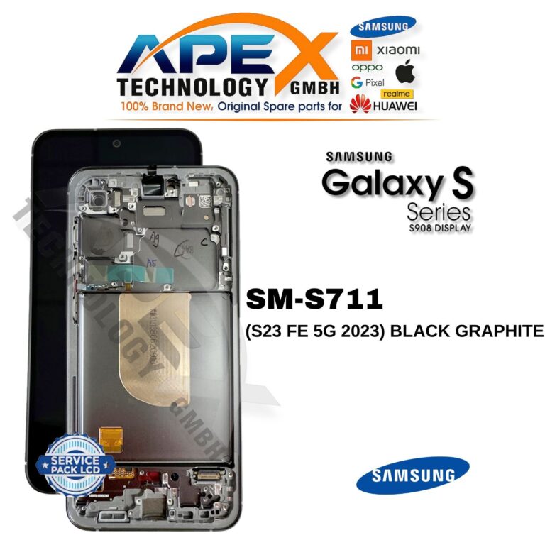 Samsung Galaxy S23 FE 5G (SM-S711) LCD-Display - Black Graphite (Service Pack) – GH82-32854A