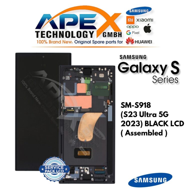 Samsung Galaxy S23 Ultra 5G (SM-S918) LCD-Display - Schwarz (Service Pack) – GH82-30465A