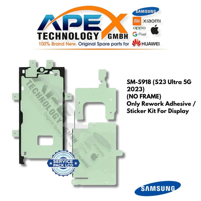 Samsung Galaxy S23 Ultra 5G (SM-S918) LCD Screen Display - (no Frame) Only Rework Adhesive / Sticker Kit For (Service Pack) – GH82-30558A