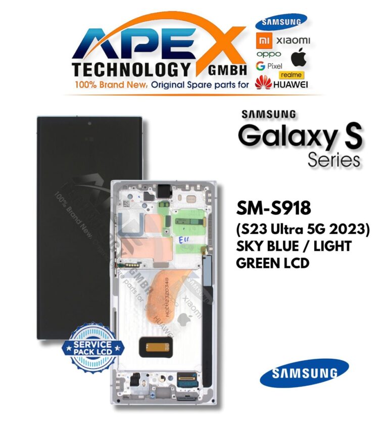 Samsung Galaxy S23 Ultra 5G (SM-S918) Pantalla LCD - Azul cielo / Verde claro (Service Pack) – GH82-30465G