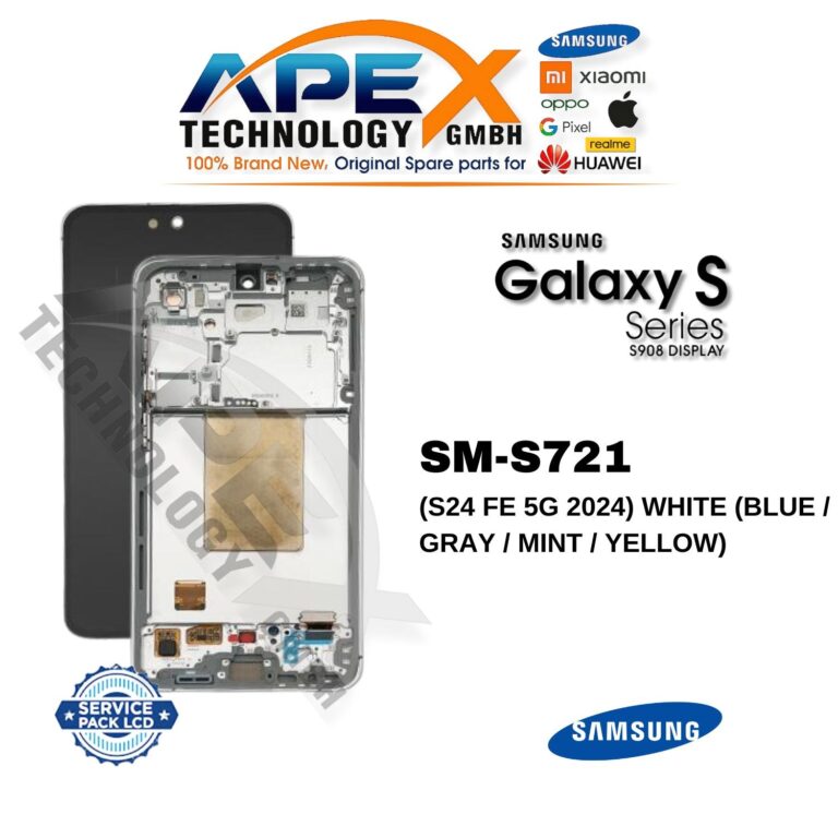 Samsung Galaxy S24 FE 5G (SM-S721) Display LCD - Bianco (blu / Grigio / Mint / Giallo) (Service Pack) – GH82-35849B