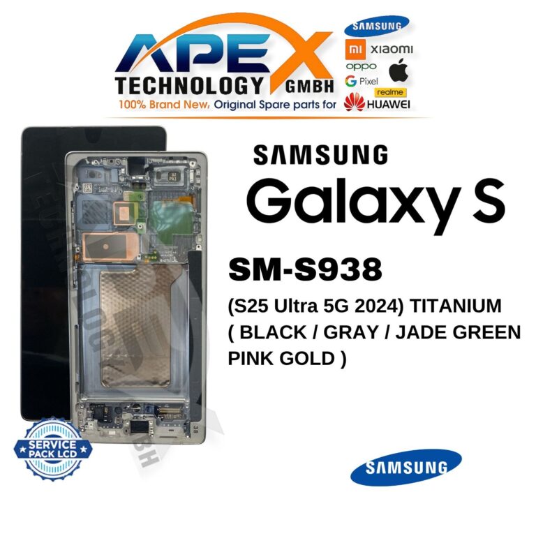 Samsung Galaxy S25 Ultra 5G (SM-S938) Pantalla LCD - Titanium ( Negro / Gris / Jade Green / Rosa Dorado ) (Service Pack) – GH82-36387A