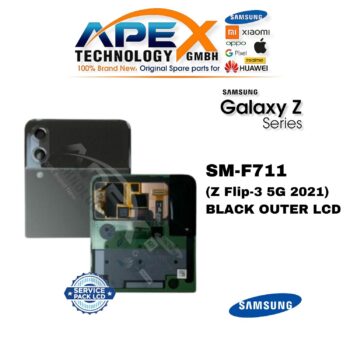Samsung Galaxy Z Flip-3 5G (SM-F711) Pantalla LCD - Negro exterior (Service Pack) – GH97-26773A