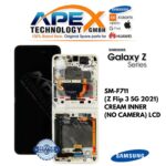 Samsung Galaxy Z Flip 3 5G (SM-F711) LCD-Display - Cream innen (ohne Kamera) (Service Pack) – GH82-27243B