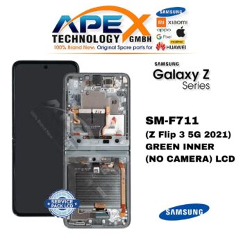 Samsung Galaxy Z Flip 3 5G (SM-F711) LCD Screen Display - Green Inner (no Camera) (Service Pack) – GH82-27442C