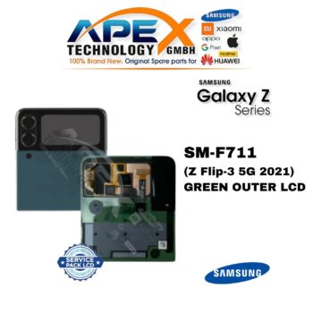 Samsung Galaxy Z Flip-3 5G (SM-F711) Pantalla LCD - Verde exterior (Service Pack) – GH97-26773C