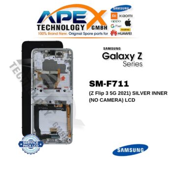 Samsung Galaxy Z Flip 3 5G (SM-F711) LCD Screen Display - Silver Inner (no Camera) (Service Pack) – GH82-27242E