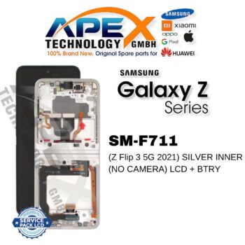 Samsung Galaxy Z Flip 3 5G (SM-F711) LCD Screen Display - Silver Inner (no Camera) (Service Pack) – GH82-27442E