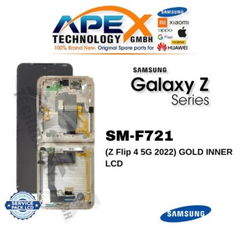 Samsung Galaxy Z Flip 4 5G (SM-F721) LCD Screen Display - Gold Inner (Assembled) – GH82-29440G