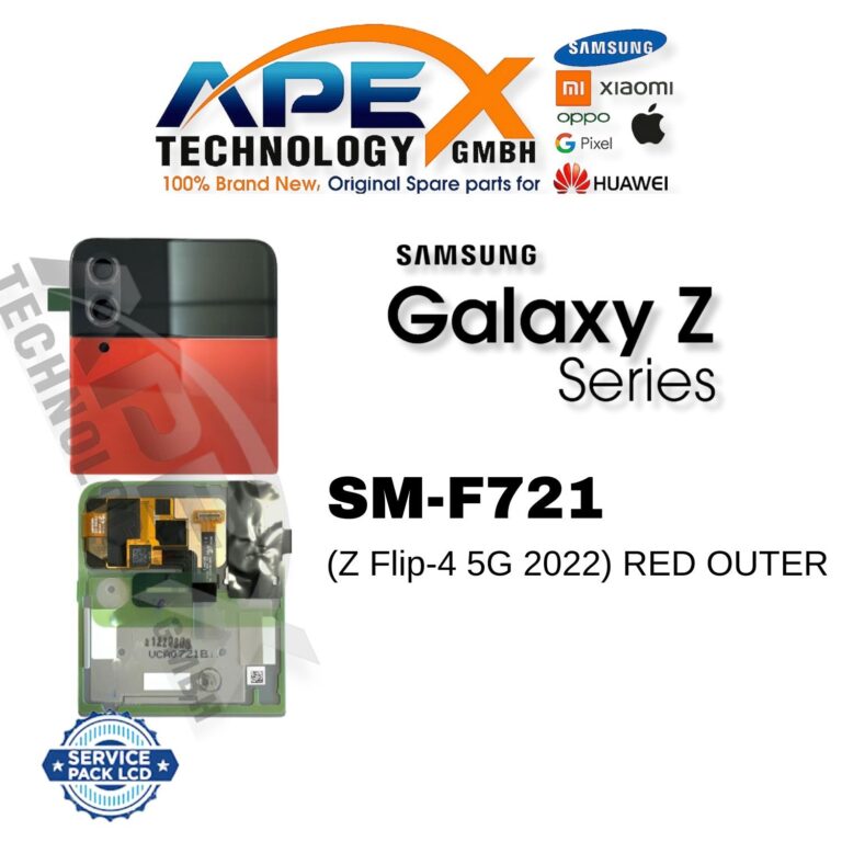 Samsung Galaxy Z Flip-4 5G (SM-F721) Display LCD - Rosso esterno (Service Pack) – GH97-27947H