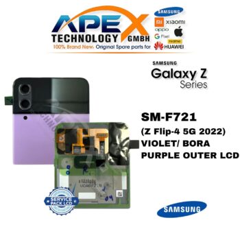 Samsung Galaxy Z Flip-4 5G (SM-F721) Pantalla LCD - Violeta/ Bora Purple exterior (Service Pack) – GH97-27947B