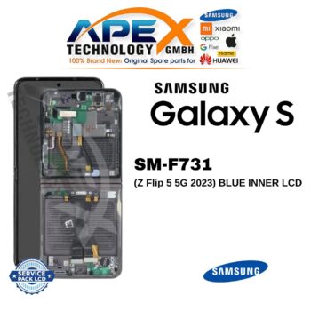Samsung Galaxy Z Flip 5 5G (SM-F731) Display LCD - Blu/verde/grigio/giallo interno (Service Pack) – GH82-31827E