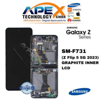 Samsung Galaxy Z Flip 5 5G (SM-F731) Display LCD - Graphite interno (Service Pack) – GH82-31827A