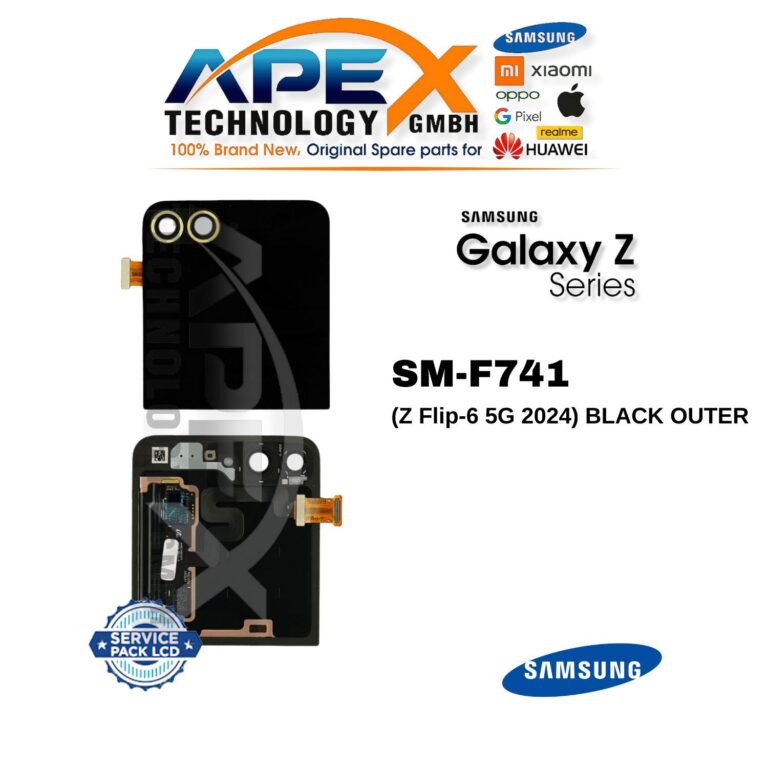 Samsung Galaxy Z Flip-6 5G (SM-F741) Écran LCD - Noir extérieur (Service Pack) – GH97-30012E