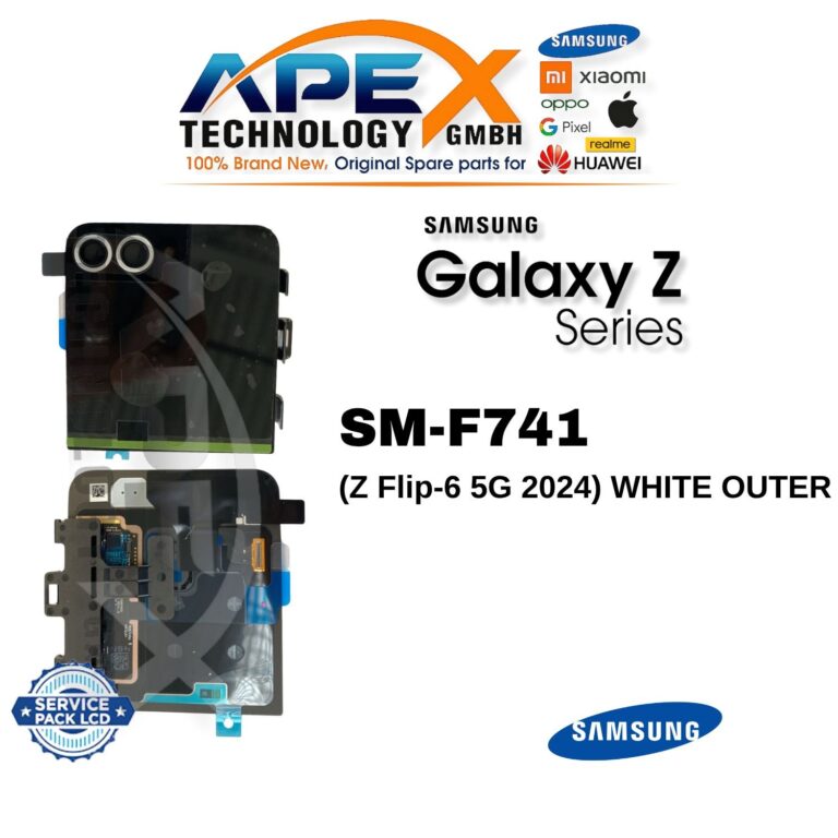 Samsung Galaxy Z Flip-6 5G (SM-F741) Écran LCD - Blanc extérieur (Service Pack) – GH97-30012F