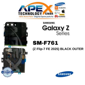 Samsung Galaxy Z Flip-7 FE (SM-F761) Pantalla LCD - Negro exterior (Service Pack) – GH97-30985A
