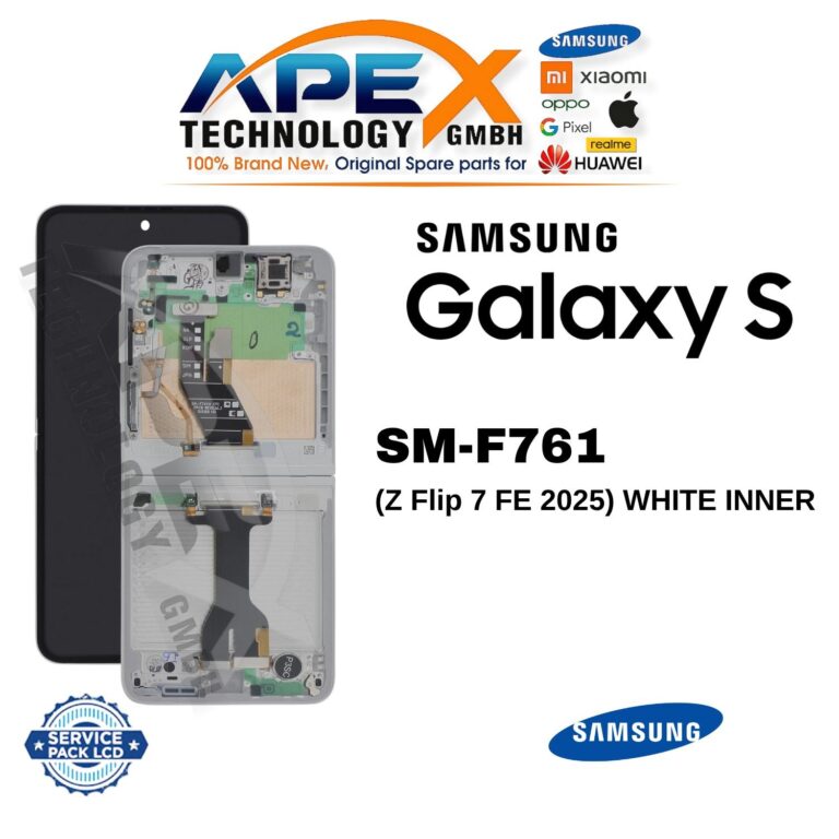 Samsung Galaxy Z Flip 7 FE (SM-F761) Pantalla LCD - Blanco interior (Service Pack) – GH82-37734B